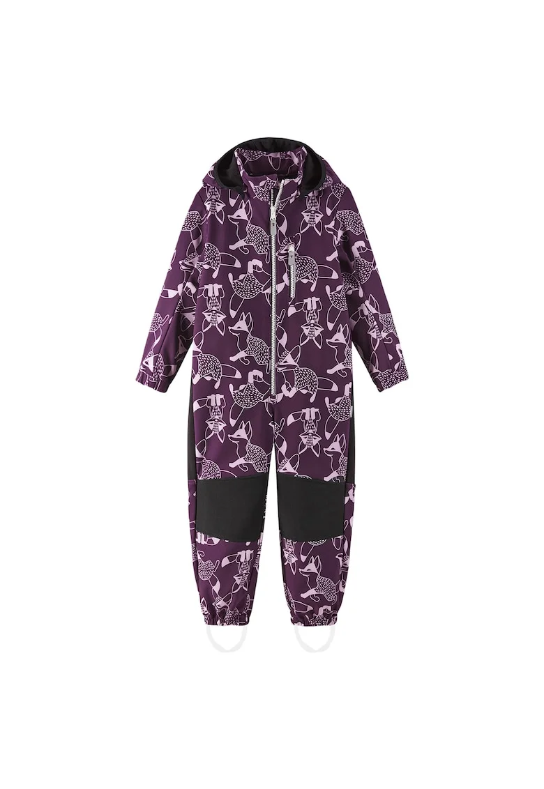 Salopeta de iarna pentru copii,  unisex, violet, poliester/elastan