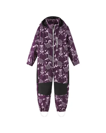 Salopeta de iarna pentru copii,  unisex, violet, poliester/elastan
