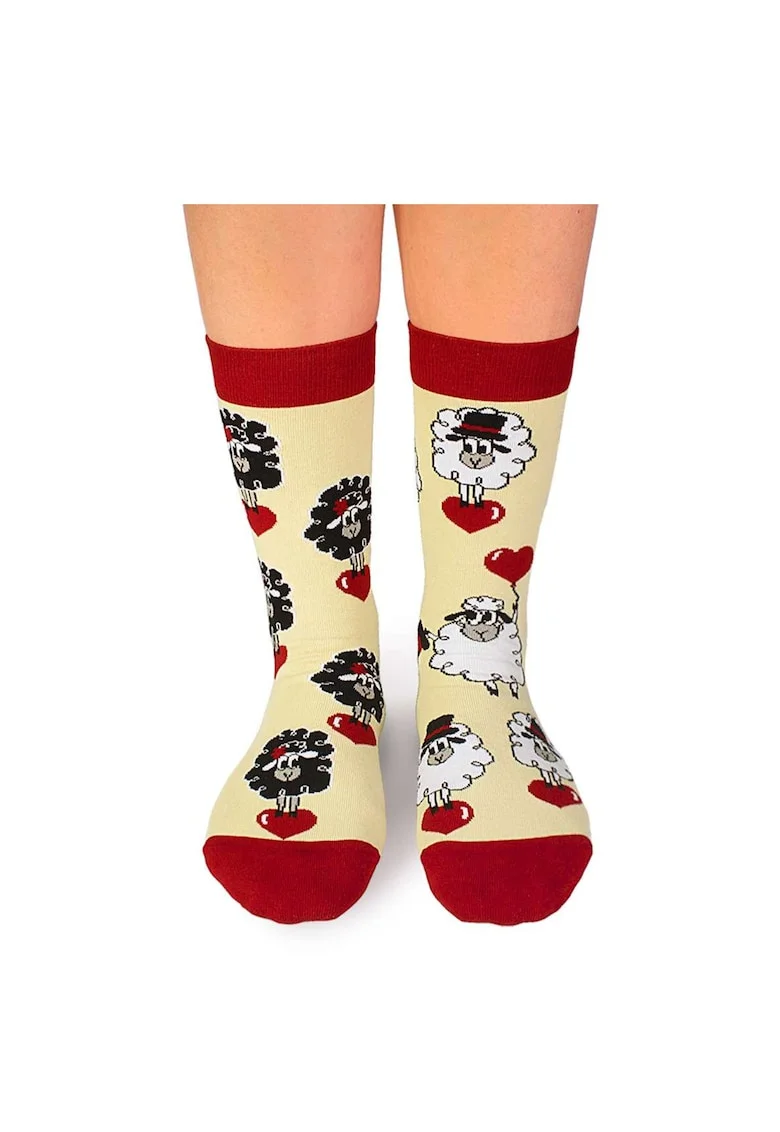 Sosete bumbac Arty Socks Oita Indragostita Ecru