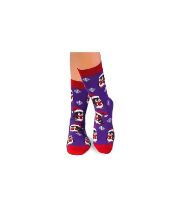 Sosete bumbac de craciun Colour Cotton Pinguin Fericit - 65499, Multicolor