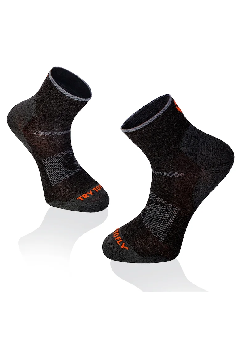 Sosete scurte pentru turism montan, LIGHT HIKING ANKLE SOCKS Antracit