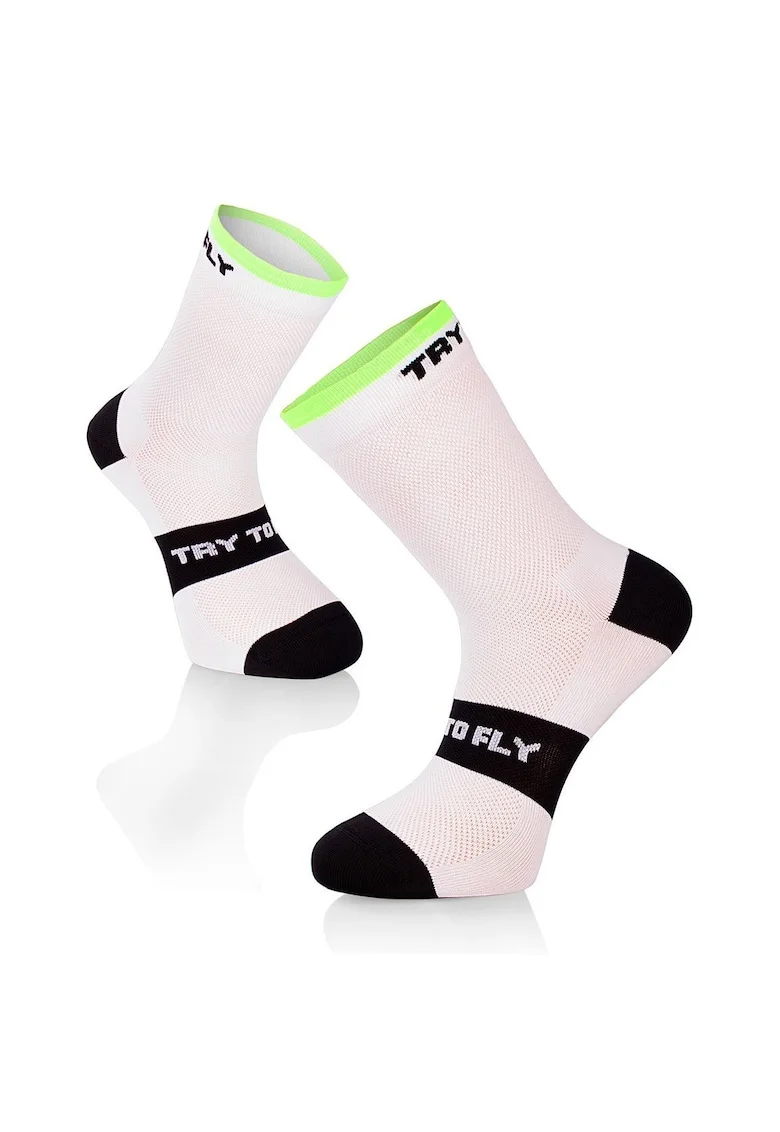 Sosete pentru ciclism SOSETI DE CICLISME Meryl® Skinlife Alb-Negru