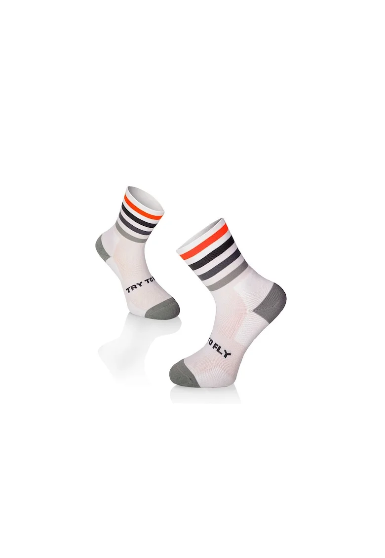Sosete pentru alergat,RUNNING MICROLON SOCKS White - Gray