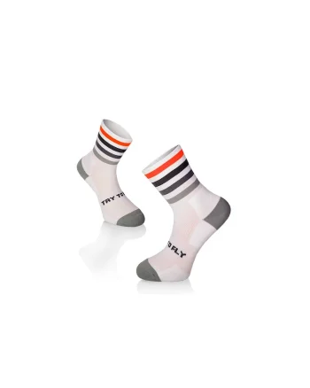 Sosete pentru alergat,RUNNING MICROLON SOCKS White - Gray