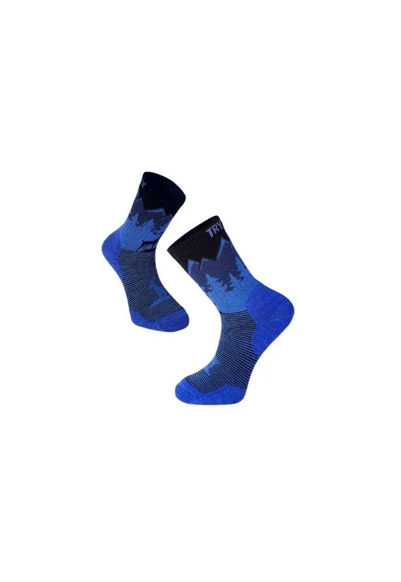 Sosete de drumetie din lana merino Capricorn Alpin, 39-42 EU, Albastru