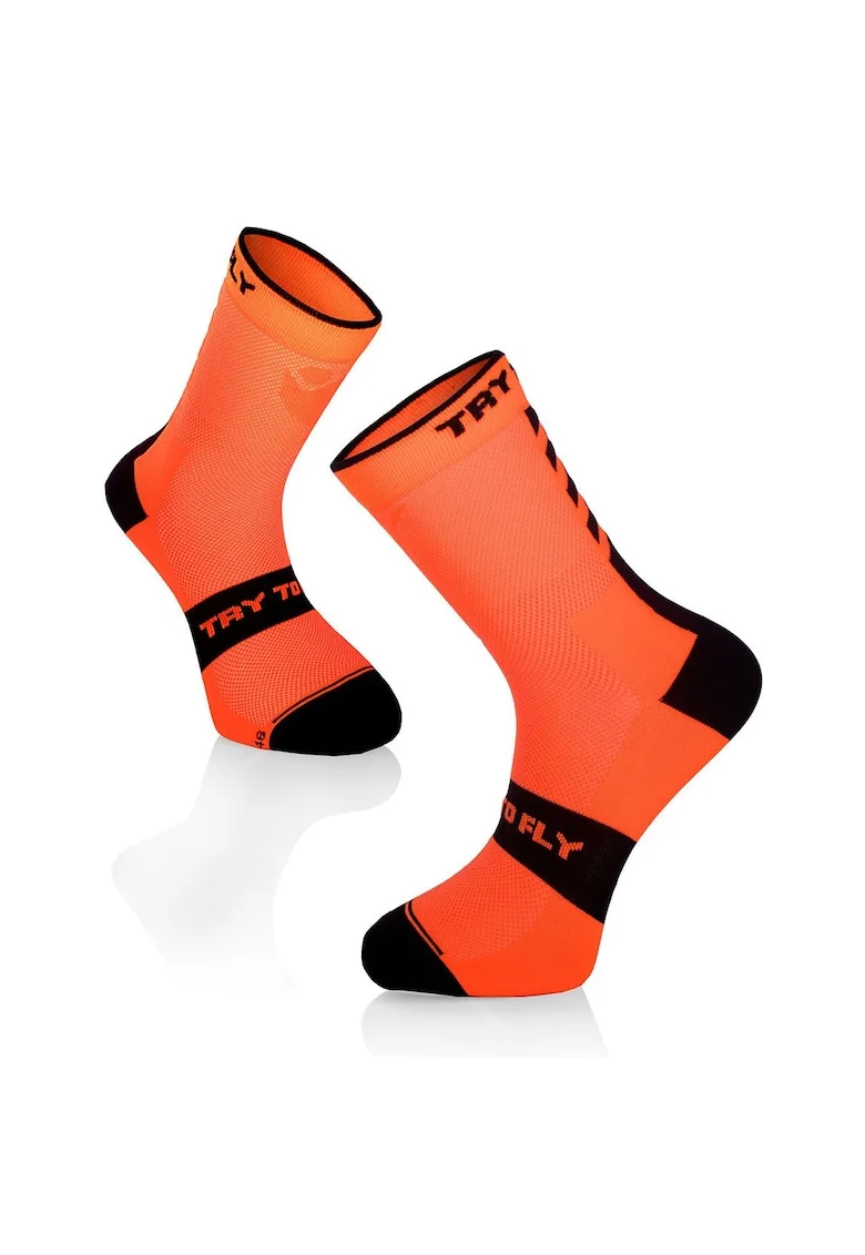 Sosete pentru ciclism CYCLING SOCKS Fluo Orange