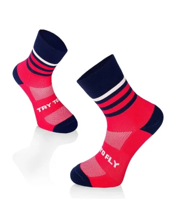 Sosete pentru alergat RUNNING MICROLON SOCKS Fuchsia Dark Blue