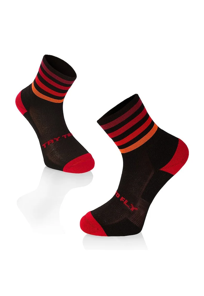 Sosete pentru alergat RUNNING MICROLON SOCKS Negru Rosu