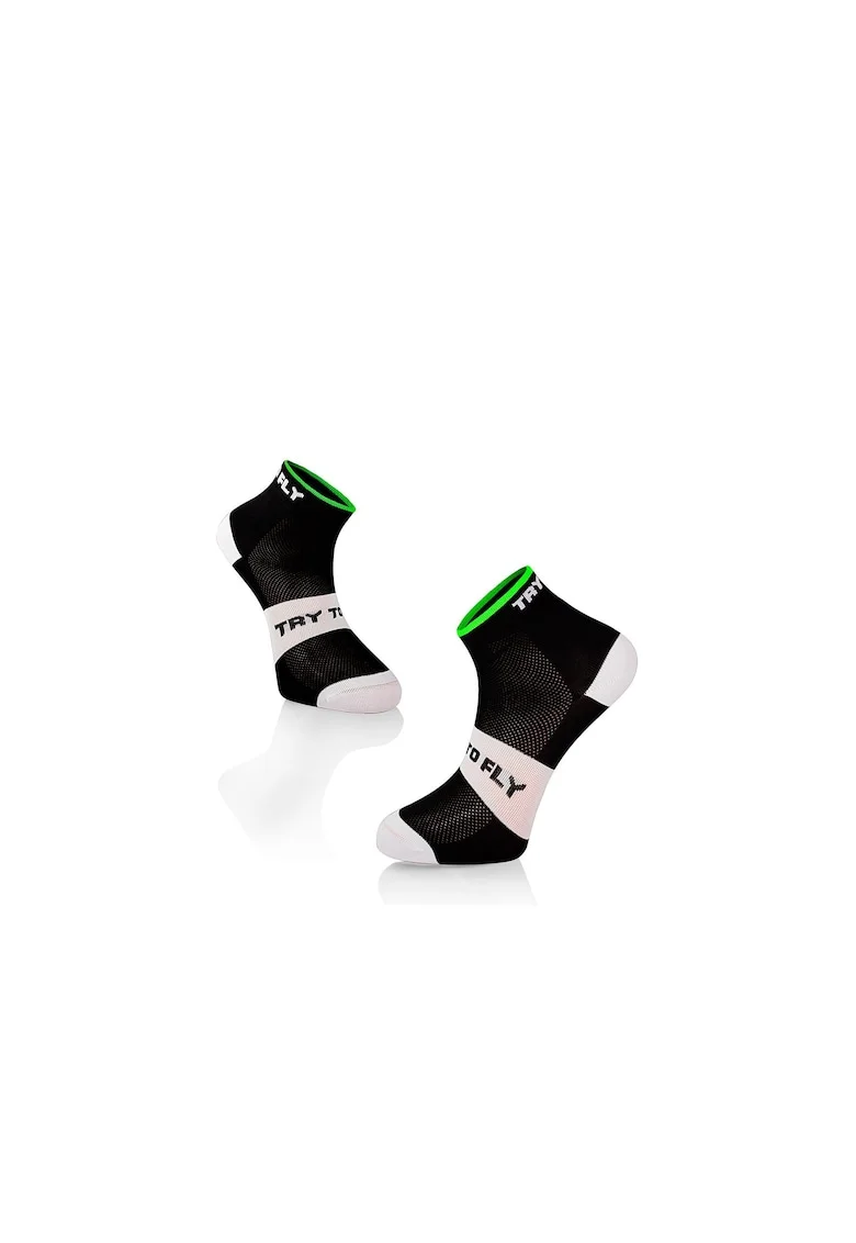 Sosete scurte pentru ciclism, CYCLING ANKLE SOCKS Meryl® Skinlife Black-White