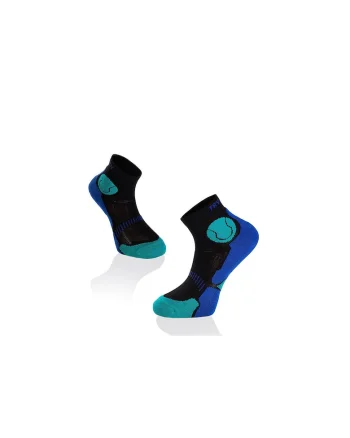 Sosete scurte pentru tenis, Fusion Turquoise Black Blue