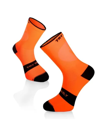 Sosete de ciclism usoare Portocaliu Fluo