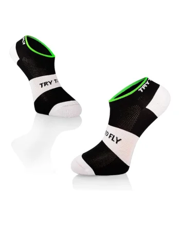 Sosete scurte pentru ciclism CYCLING SNEAKER SOCKS Meryl® Skinlife Black-White