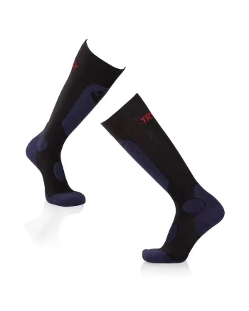 Sosete schi 3/4 lungi lana merino Negru Denim