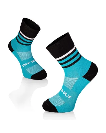 Sosete pentru alergat RUNNING MICROLON SOCKS Turquoise - Black