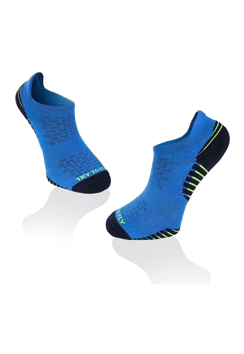 Sosete scurte, pentru alergat din bumbac organic RUNNING SNEAKER SOCKS Blue - Dark blue