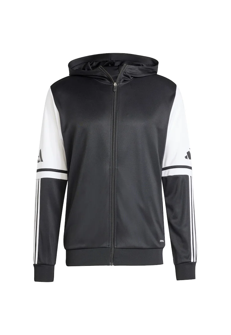 Hanorac sport barbati, adidas, Squadra 25, negru, material poliester reciclat, cu fermoar pe toata lungimea