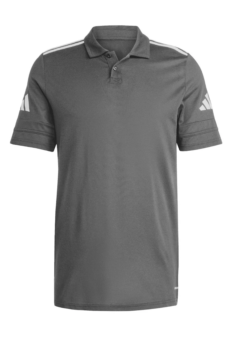 Tricou polo  Squadra 25, gri, poliester reciclat, pentru barbati, cu guler si inchidere cu nasturi,