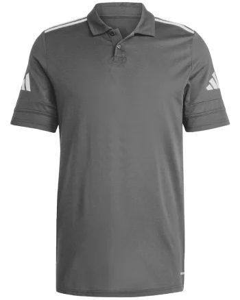 Tricou polo  Squadra 25, gri, poliester reciclat, pentru barbati, cu guler si inchidere cu nasturi,