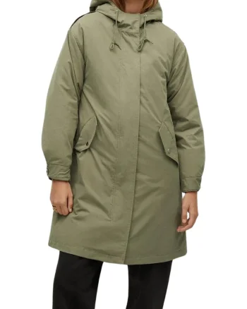 Geaca dama  parka, kaki, bumbac, stil minimalist, nou,