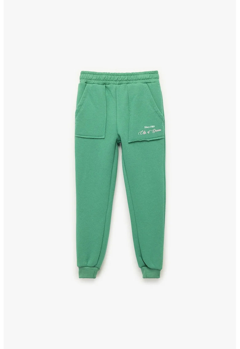 Pantaloni de trening cu buzunare, Verde