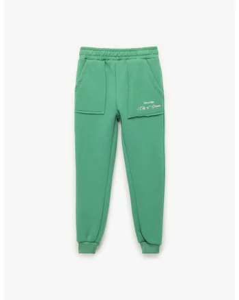 Pantaloni de trening cu buzunare, Verde