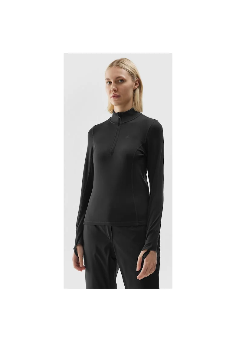 Bluza termoactiva dama  Poliester, Negru, Negru