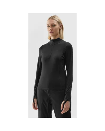 Bluza termoactiva dama  Poliester, Negru, Negru