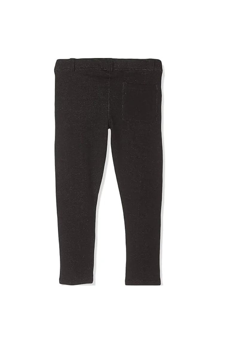 Pantaloni jegging copii  bumbac, negru, confortabili, cu inchidere practica,