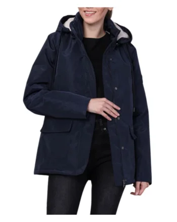Geaca de dama  bleumarin, parka de iarna, S,