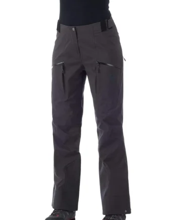 Pantaloni de schi dama,  Poliamida, Rezistent la apa, Ajustare talie, Negru,