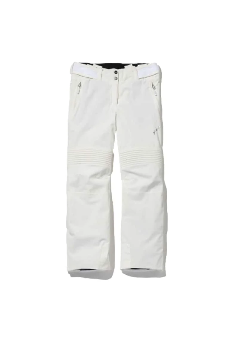 Pantaloni ski dama,  Poliester/Spandex, Alb, Alb