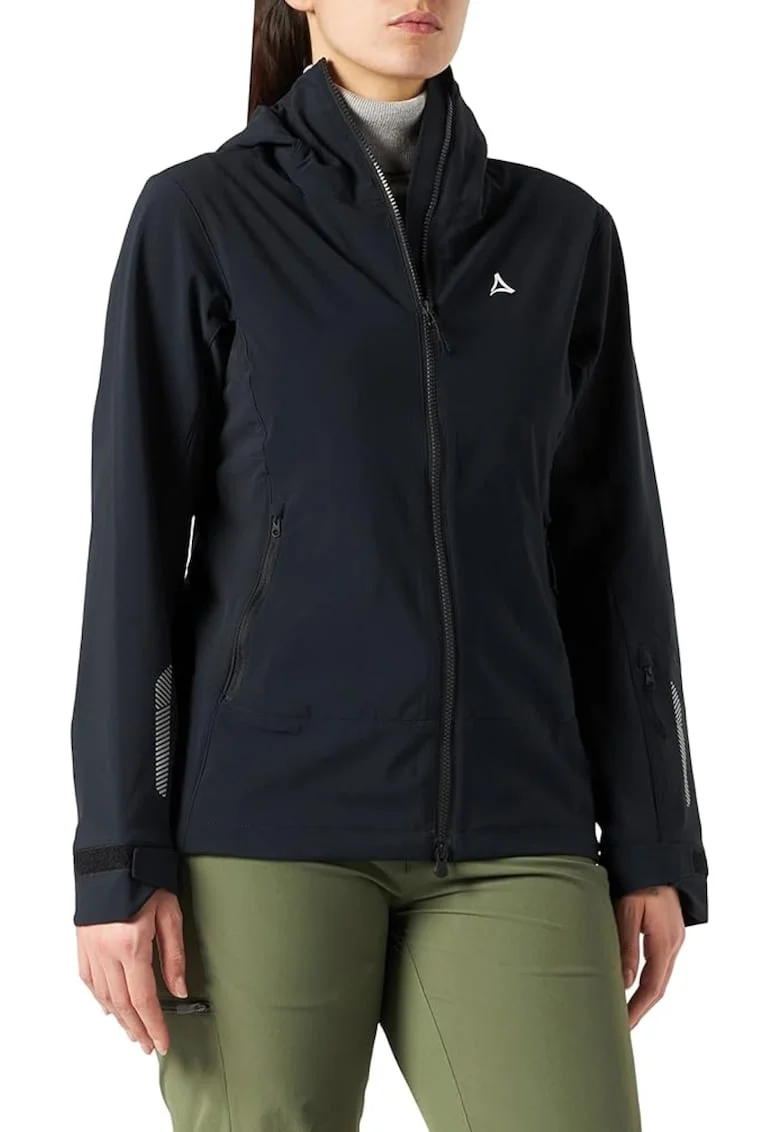 Geaca de dama, Schoffel, Poliester, Elastan, Negru,