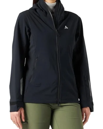 Geaca de dama, Schoffel, Poliester, Elastan, Negru,