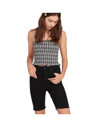 Pantaloni scurti de dama,  Bumbac, Negru, W24