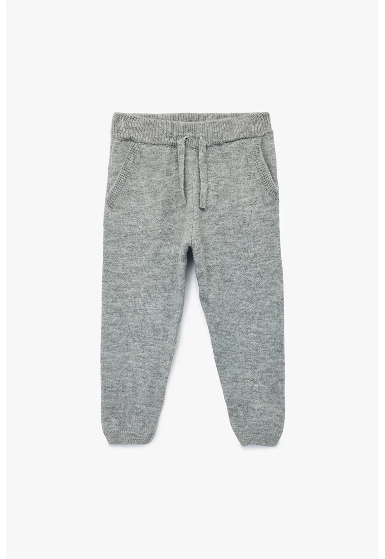 Pantaloni de trening din tricot cu buzunare oblice, Gri