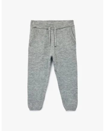 Pantaloni de trening din tricot cu buzunare oblice, Gri