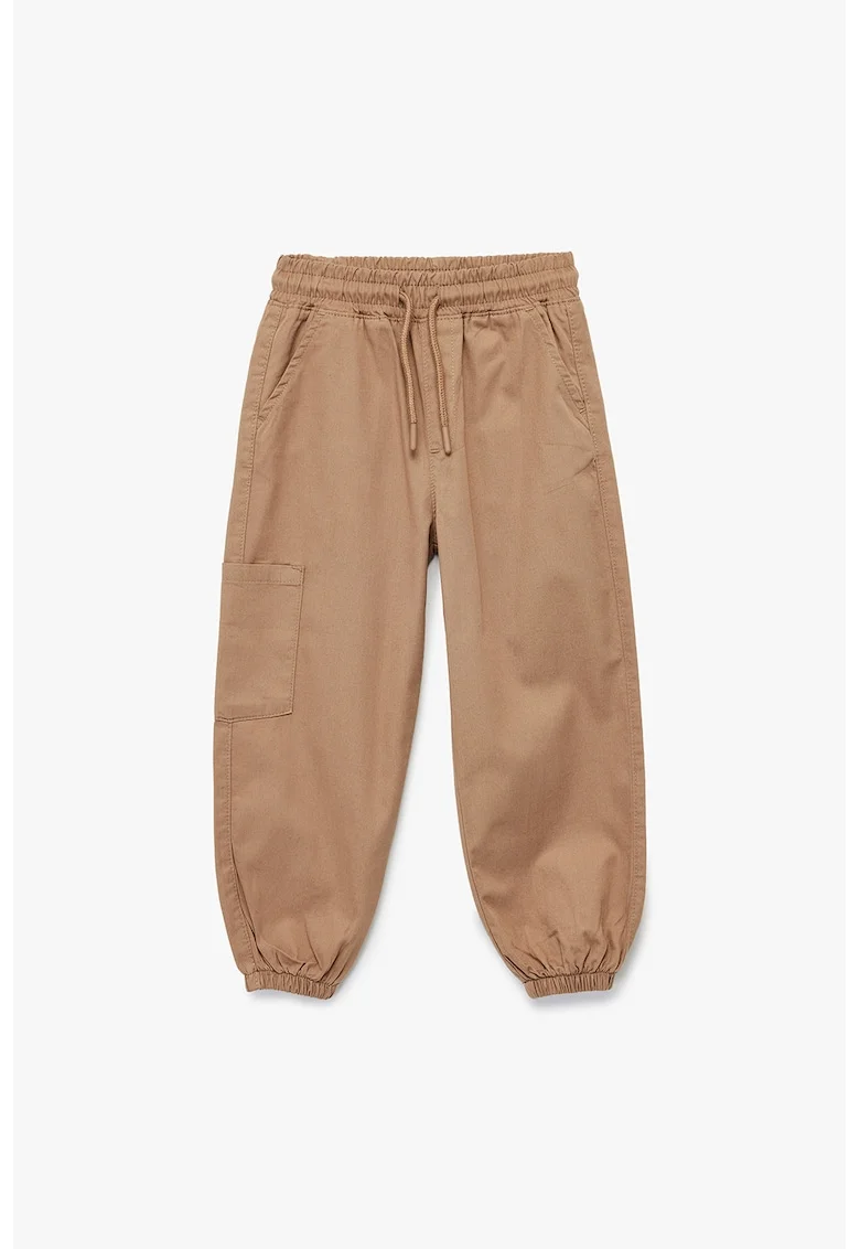 Pantaloni relaxed-fit din bumbac, Maro inchis
