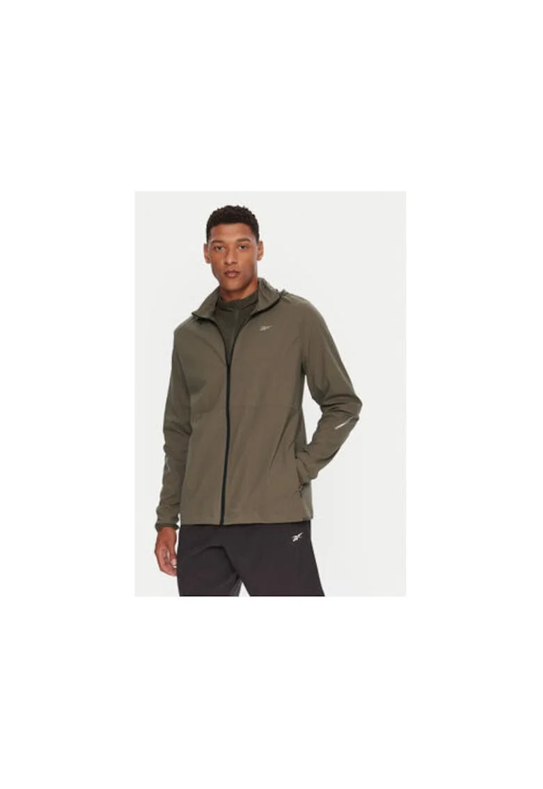Jacheta sport barbati,  verde, poliamida si elastan,