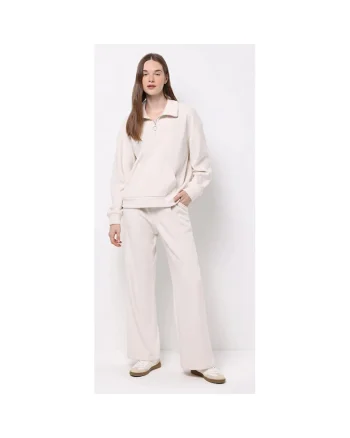 Pantaloni Sport Dama  Ecru Regular Fit 8684112952826