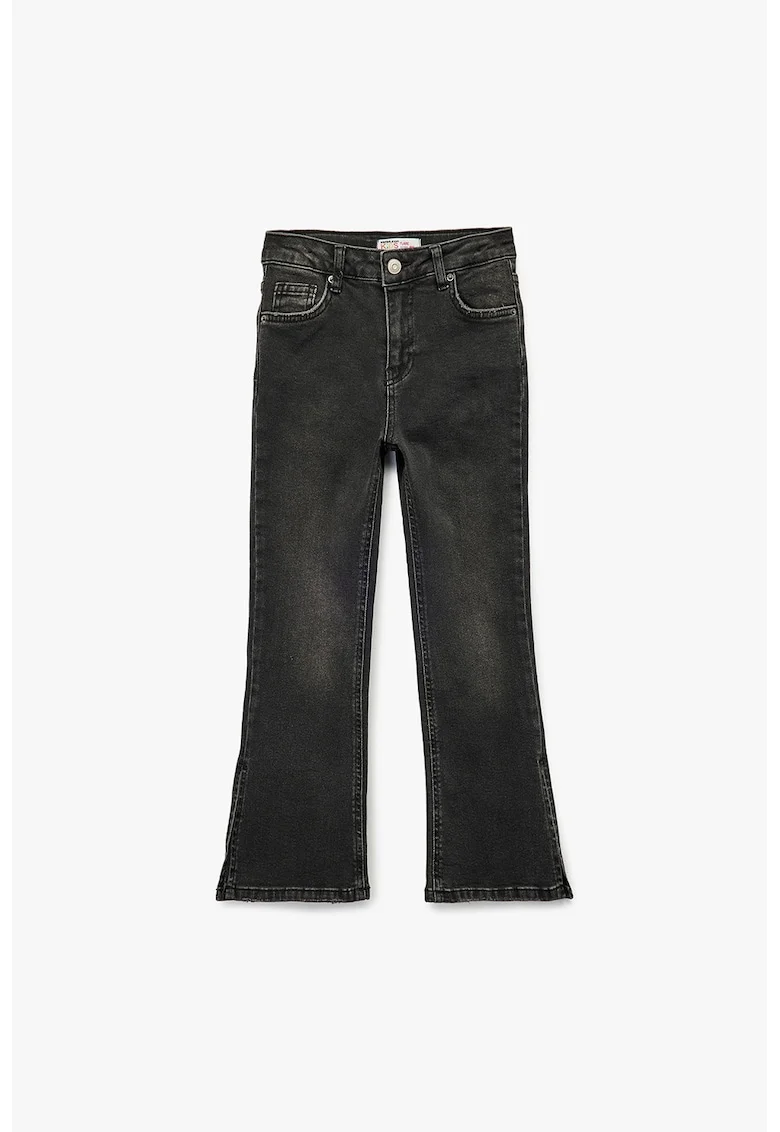 Blugi slim fit evazati, Negru stins