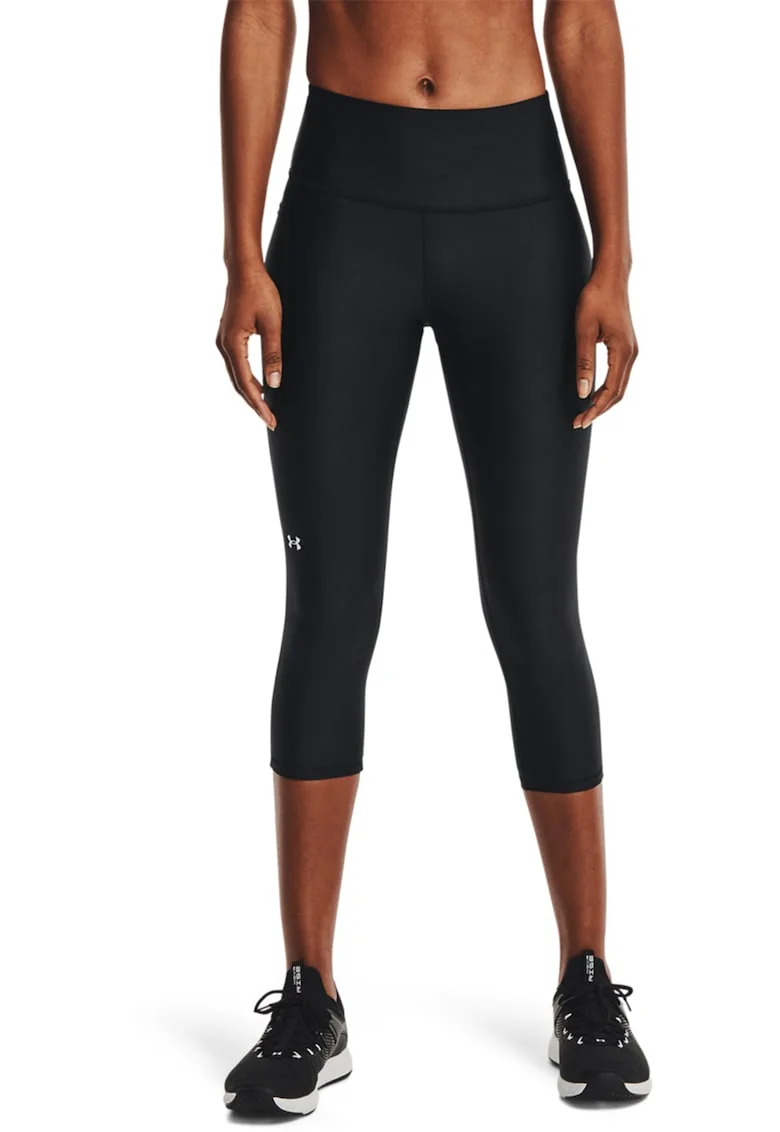 Colanti capri pentru fitness HeatGear®, Alb/Negru