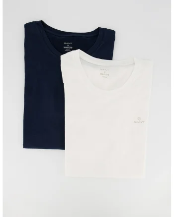 Tricou de casa din bumbac cu detaliu logo pe piept - 2 piese