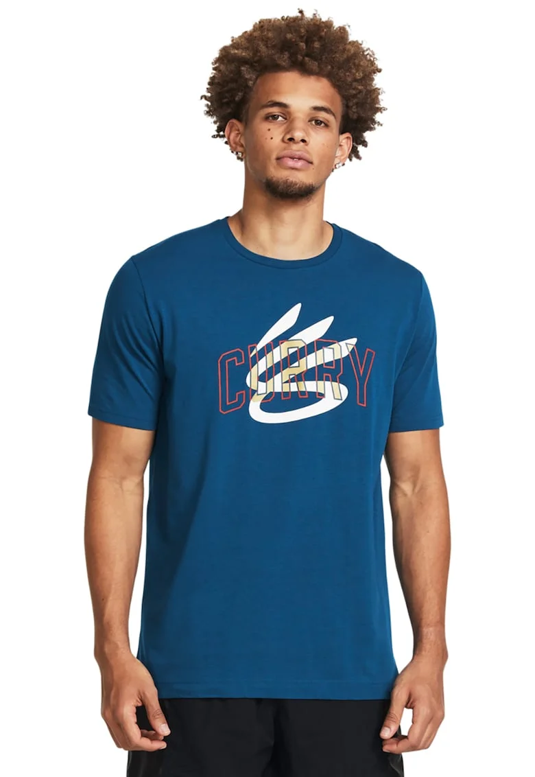 Tricou cu decolteu rotund pentru baschet, Bleumarin