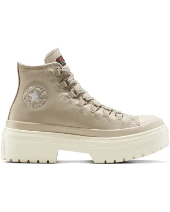 Pantofi sport femei  Chuck Taylor All Star Lugged Heel Platform Waterproof Leather, Bej