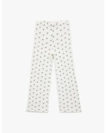 Pantaloni cu funda, Negru/Alb murdar