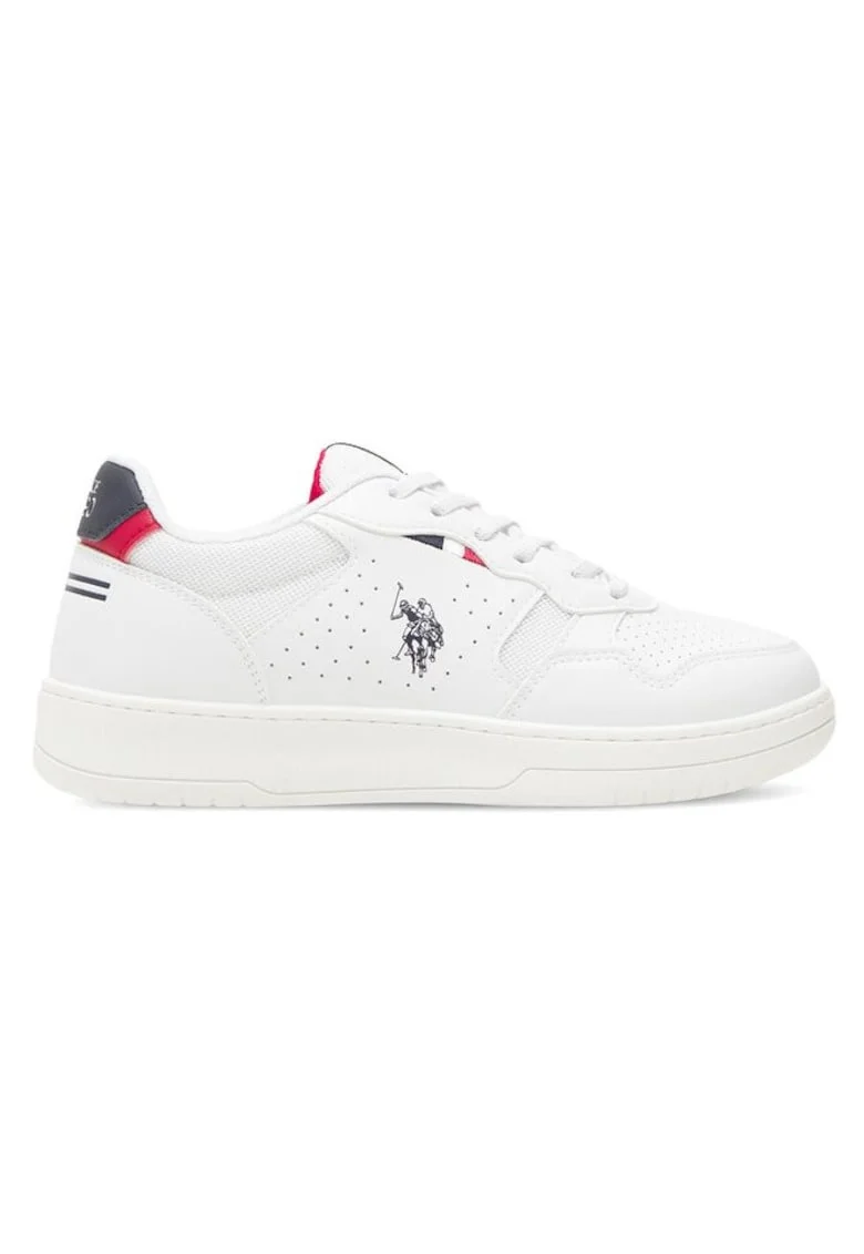 Pantofi sport copii, US POLO ASSN, 590559, Sintetic, Alb,