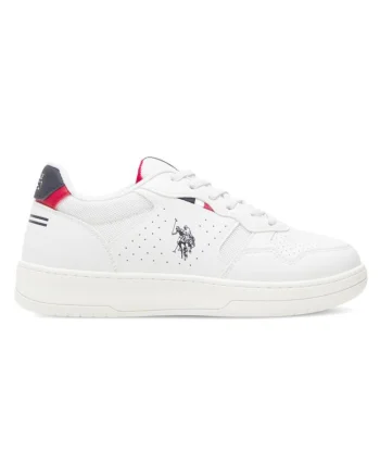 Pantofi sport copii, US POLO ASSN, 590559, Sintetic, Alb,