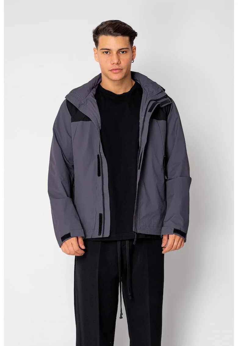 Geaca cu fermoar si buzunare Grey Anthracite 18961, Gri
