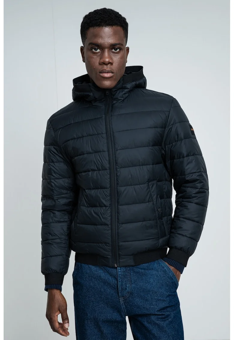 Geaca regular fit Odenis, Negru