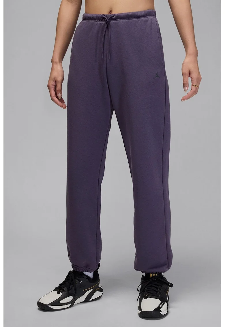 Pantaloni de trening cu croiala dreapta, pentru fitness Jordan, Violet